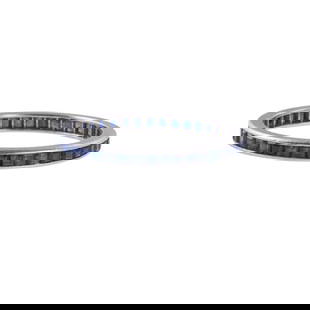 Tiffany & Co Art Deco Platinum Sapphire Eternity Wedding Band Ring: Metal : Platinum Designer : Tiffany & Co Gemstone : Sapphires Measurements : Ring size 5, ring is 2mm wide. Marked: : Tiffany & Co, Irid. Plat. Weight: 1.6 grams