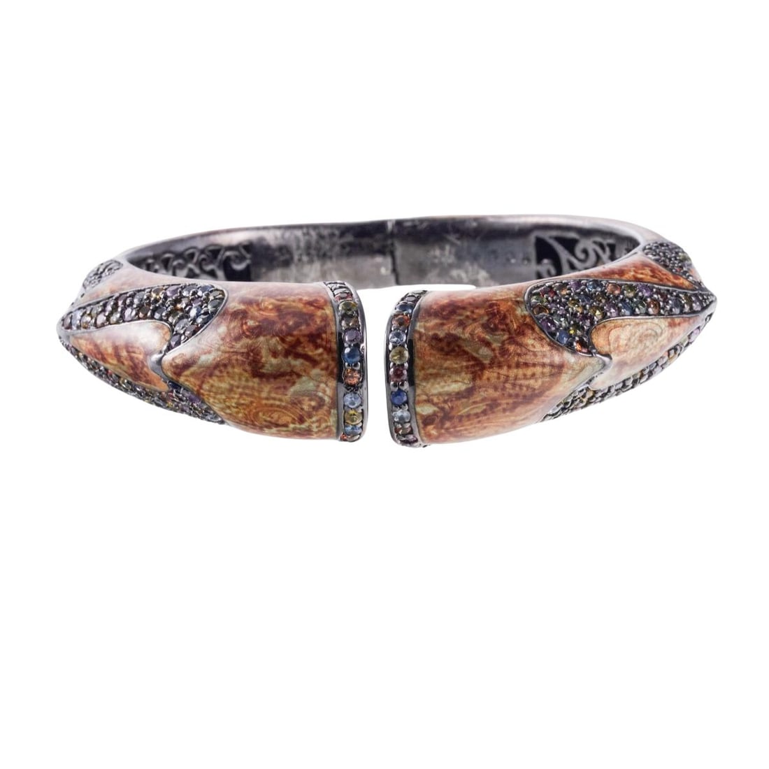 Matthew Campbell Laurenza MCL Multi Sapphire Enamel Silver Bracelet (1 of 5)