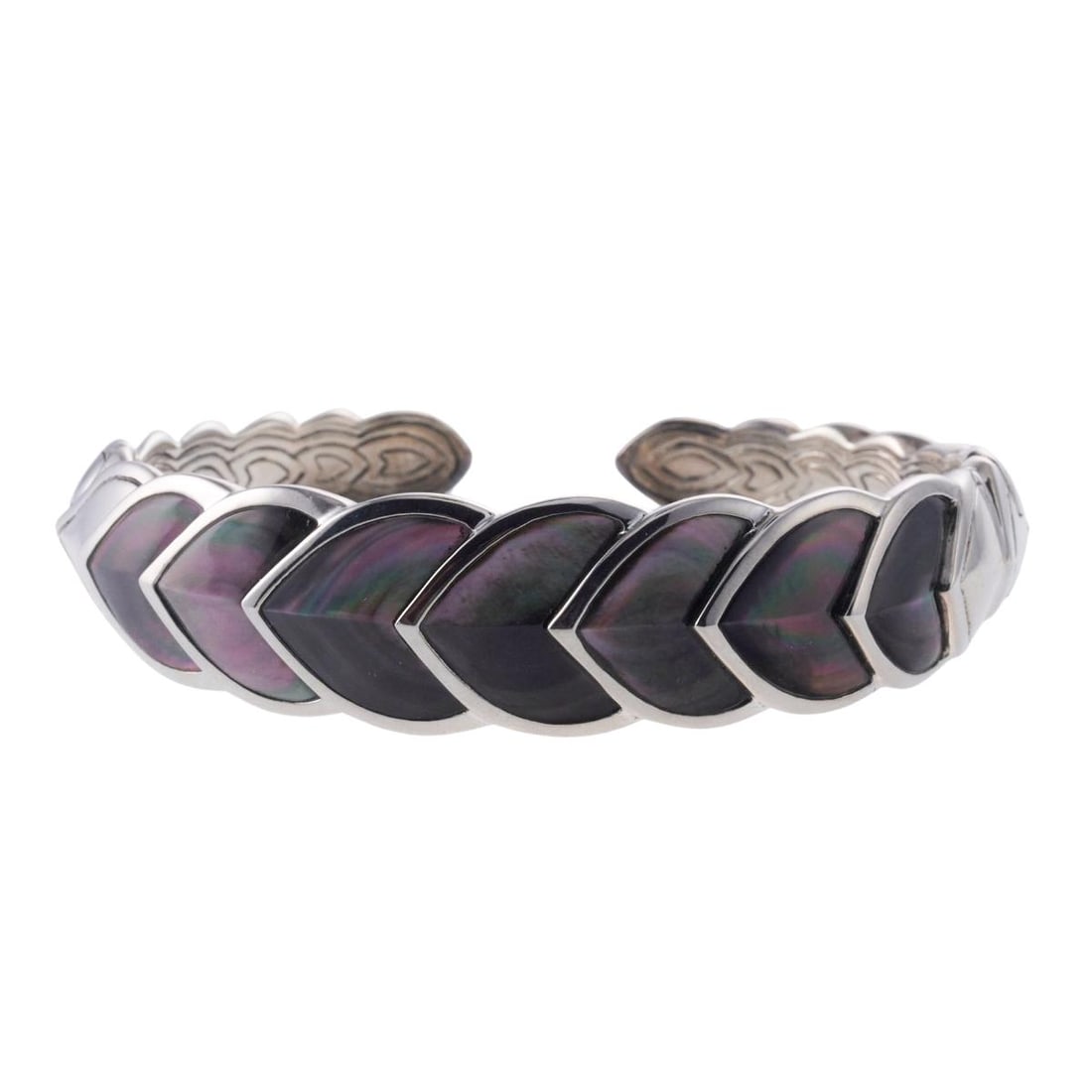 John Hardy Legends Naga Sterling Silver MOP Cuff Bracelet (1 of 4)