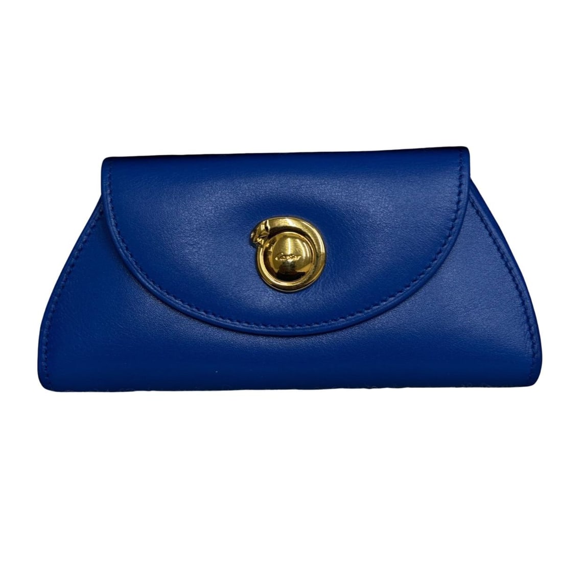 Cartier Panthere Blue Leather Keychain Holder: Designer : Cartier Measurements : Holder measures 5 3/8" x 2 5/8". New, in box.