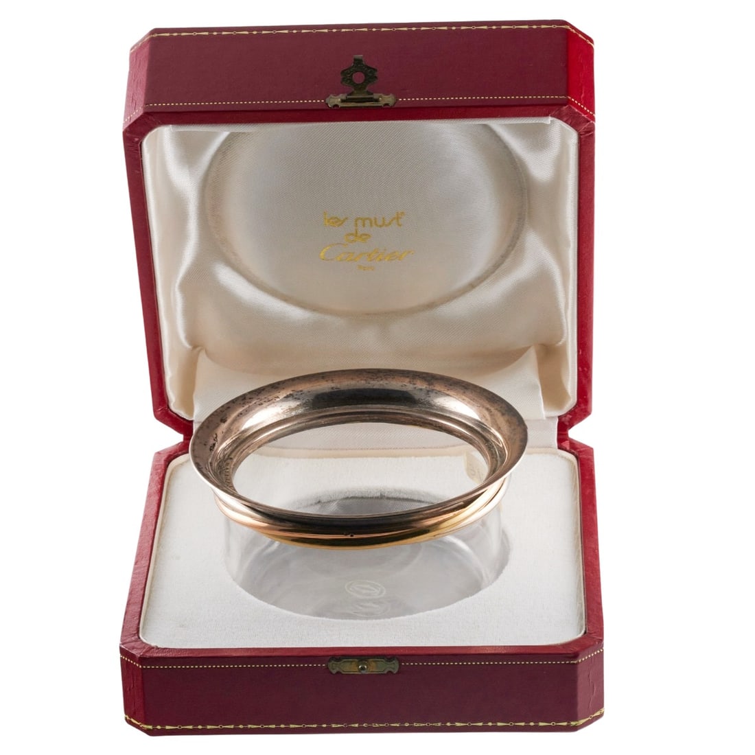 Le Must de Cartier Trinity Sterling Silver Glass Bowl (1 of 5)