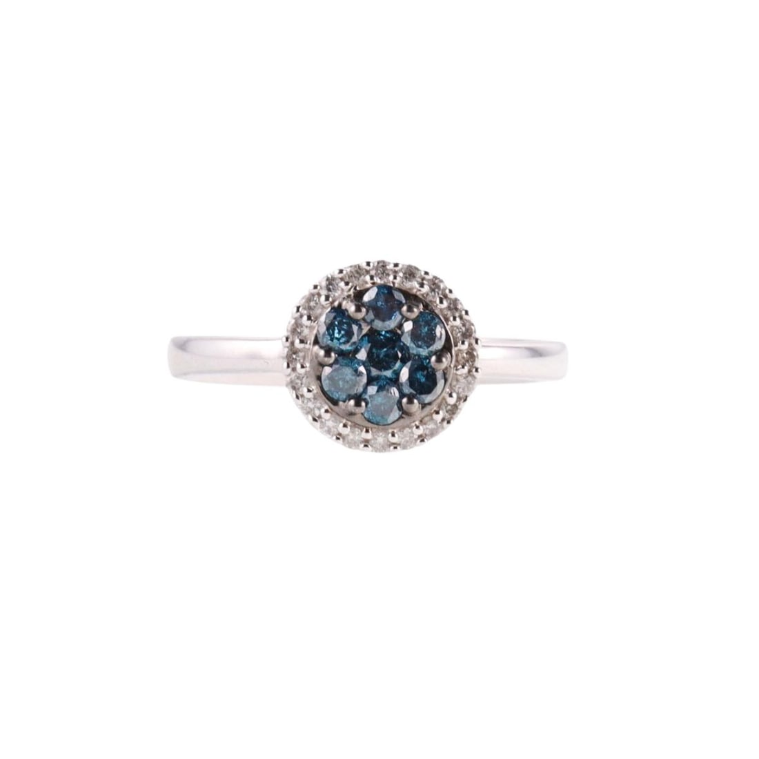 Kallati Blue White Diamond Gold Ring (1 of 5)