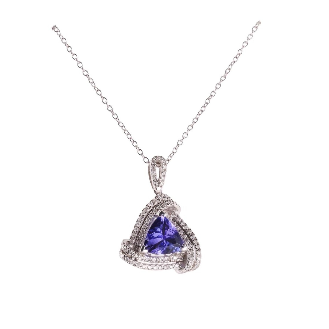 Kallati Diamond Tanzanite Gold Pendant Necklace (1 of 3)