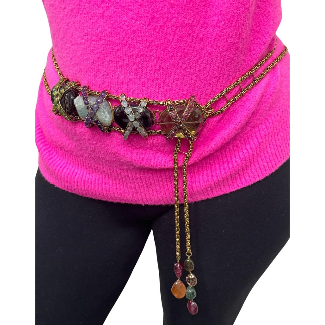 Iradj Moini Multi Color Gemstone Chain Belt (1 of 5)