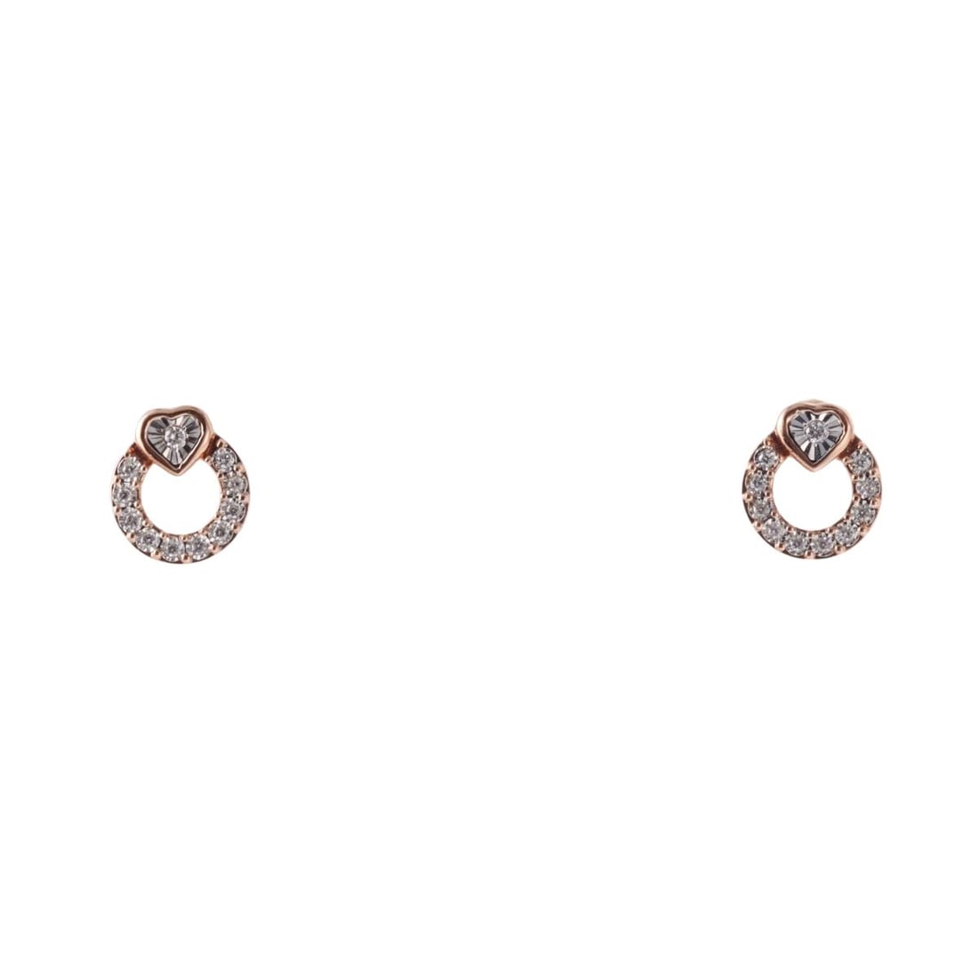 14k Rose Gold Diamonds Stud Earrings (1 of 3)