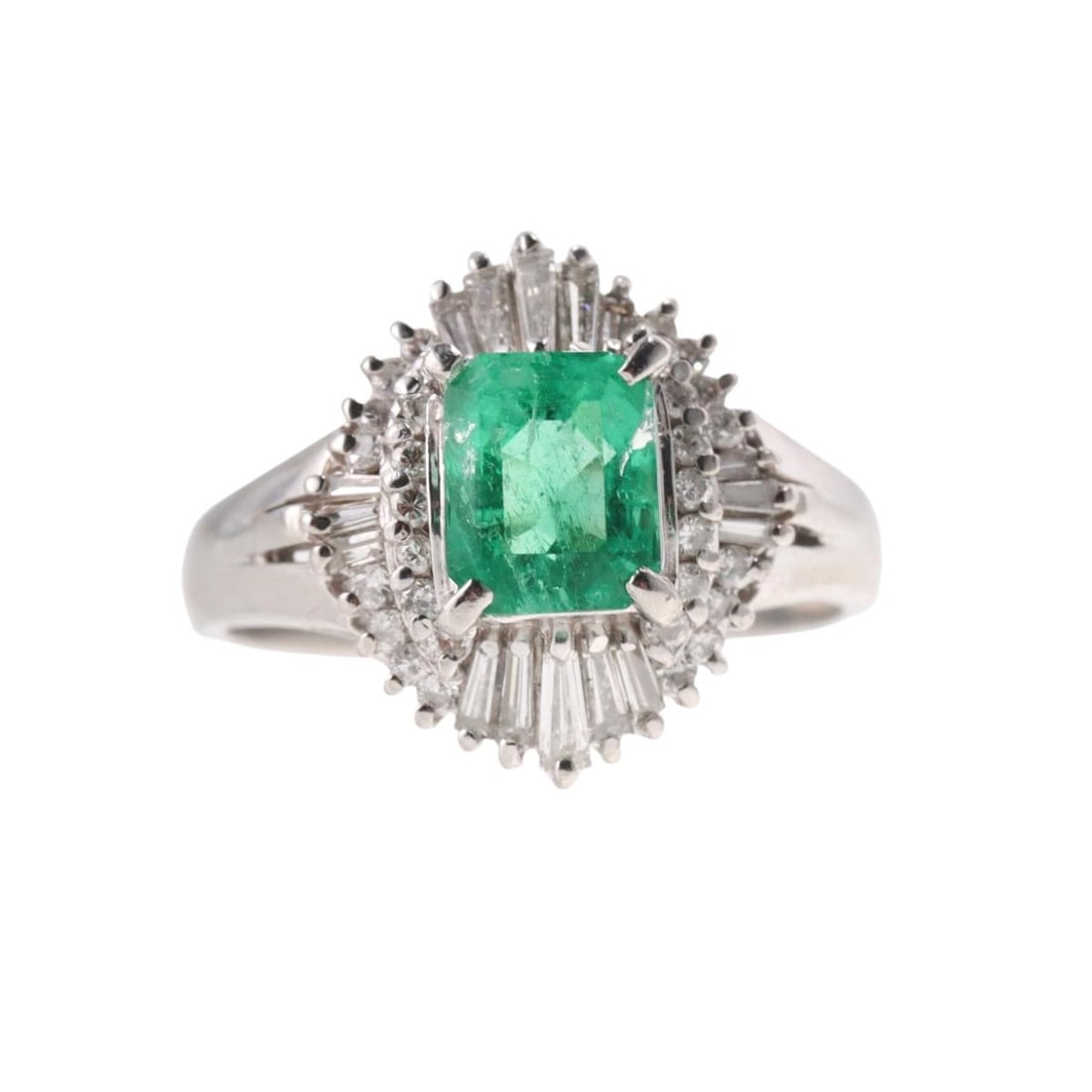 Platinum Emerald Diamond Ring (1 of 5)