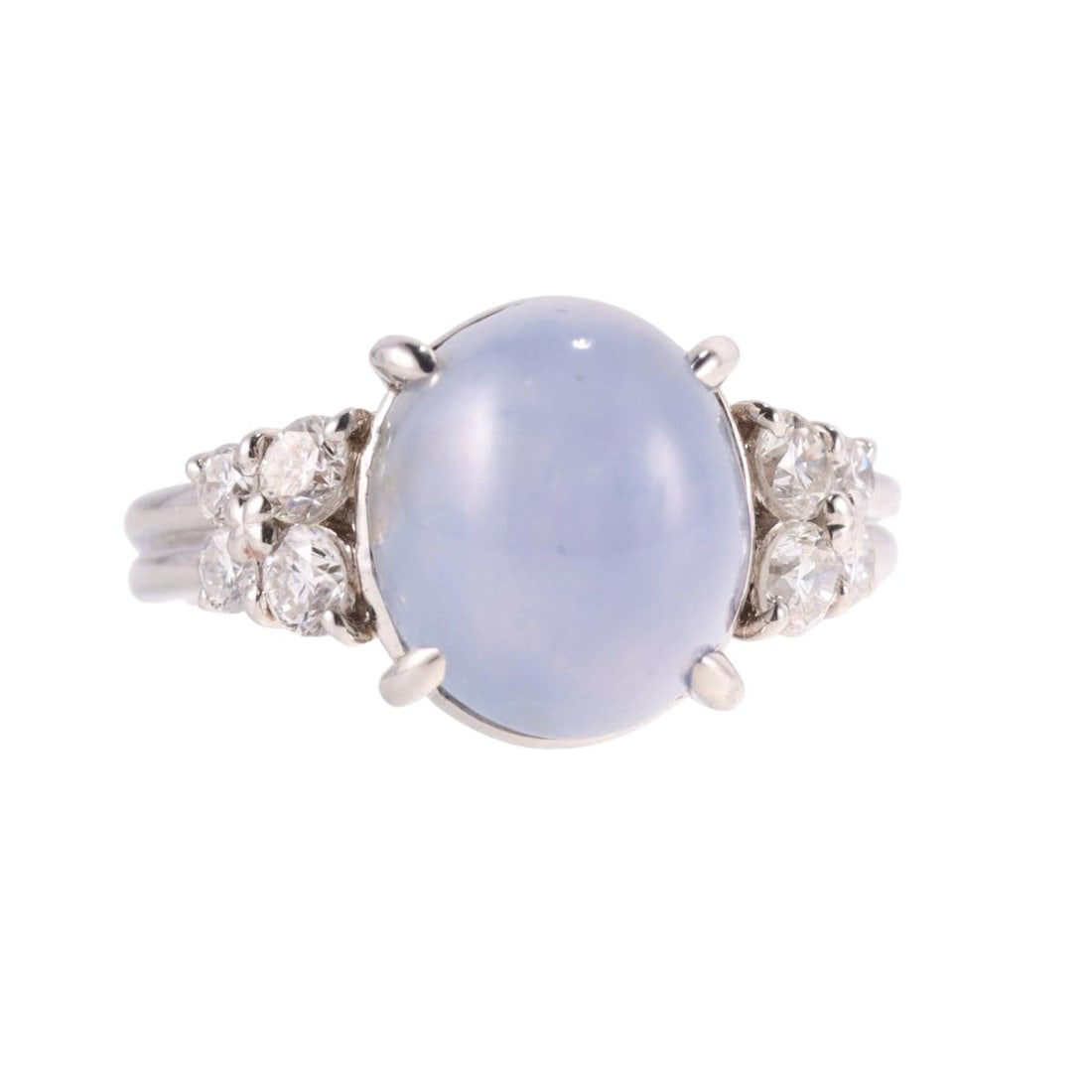 Platinum 8.45ct Star Sapphire Cabochon Diamond Ring (1 of 5)
