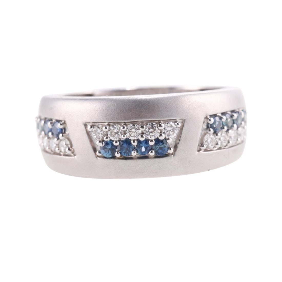 Kallati Gold Diamond Sapphire Band Ring (1 of 4)