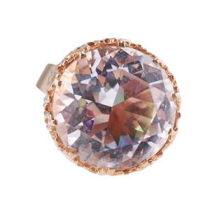 Bengt Hallberg Modernist 1970s 18k Gold Crystal Ring: Metal : 18k Rose Gold Designer : Bengt Hallberg Gemstone : Crystal Measurements : Ring size 6.25, top is 17.5mm in diameter. Marked: : Maker's marks, 18k. Weight: 9.9 grams