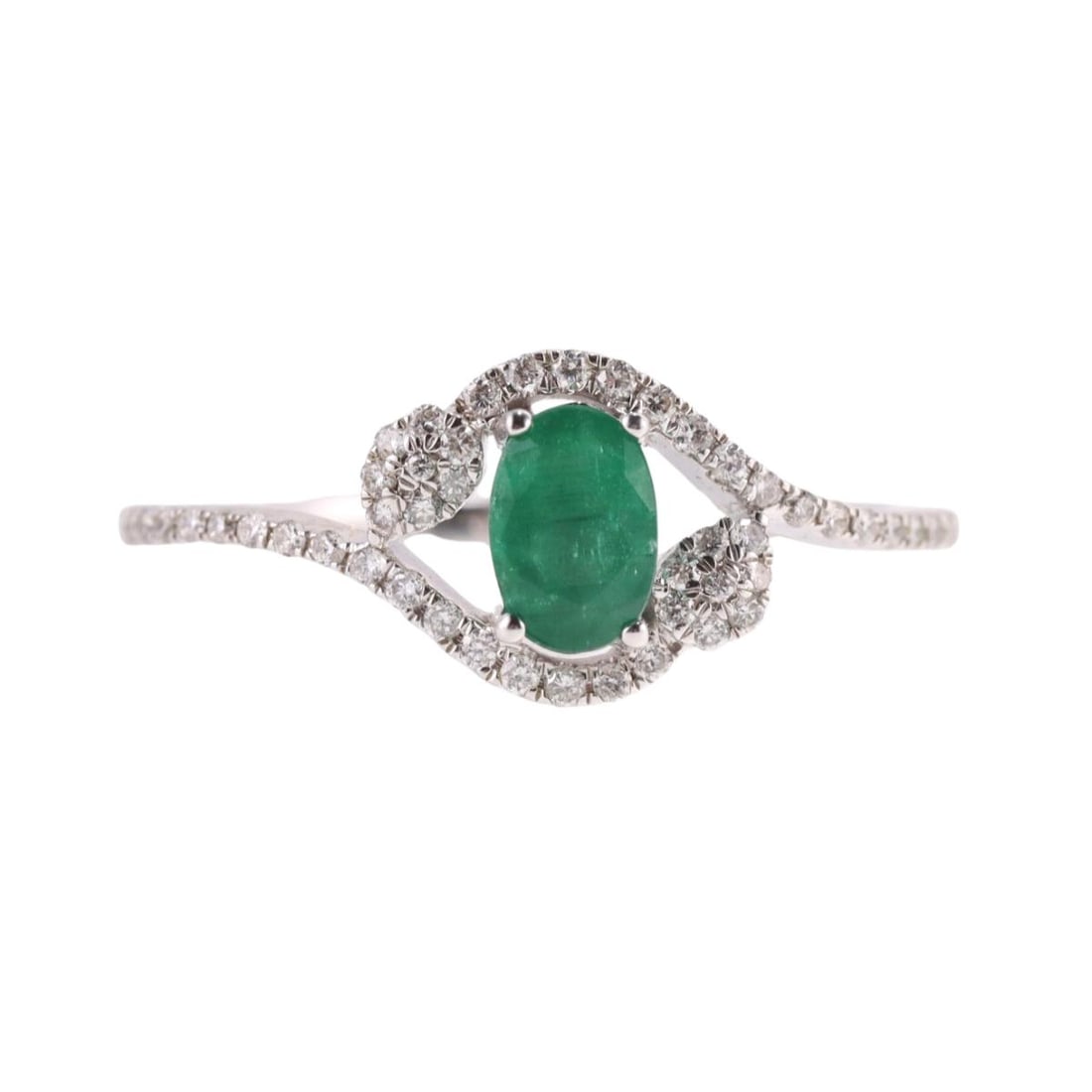 Kallati Emerald Diamond Gold Ring (1 of 4)