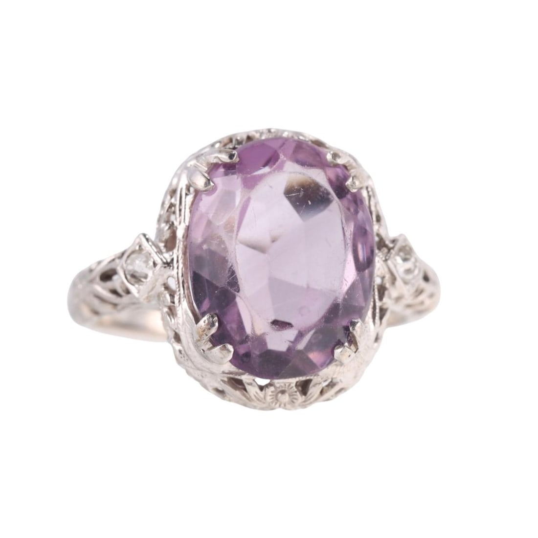 Art Deco 14k Gold Amethyst Ring (1 of 4)