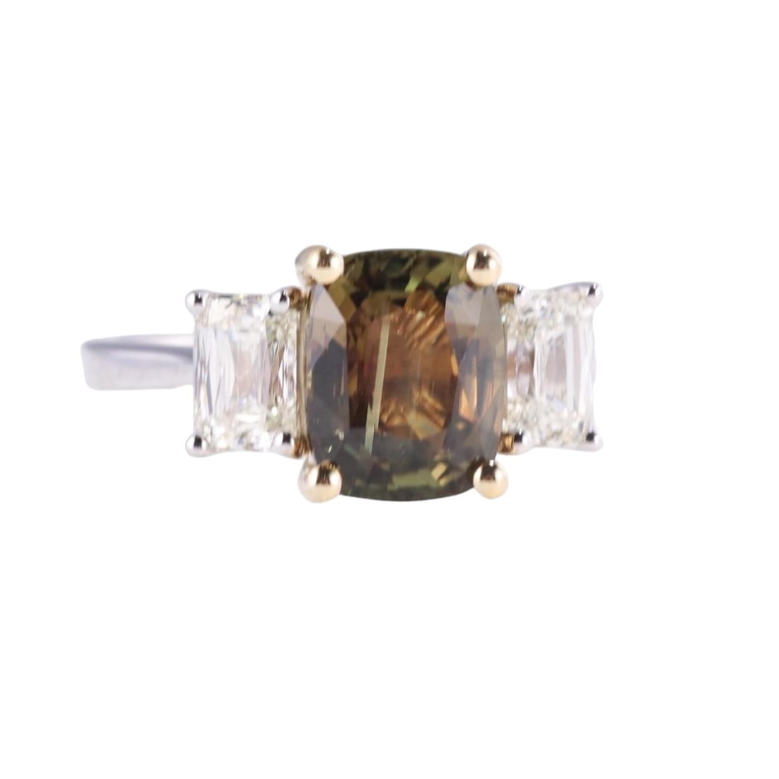 GIA 3.34ct Alexandrite Diamond 18k Gold Ring (1 of 4)