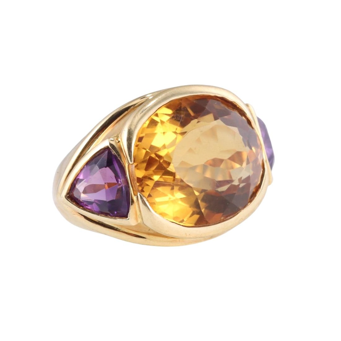 18k Gold Citrine Amethyst Ring (1 of 4)