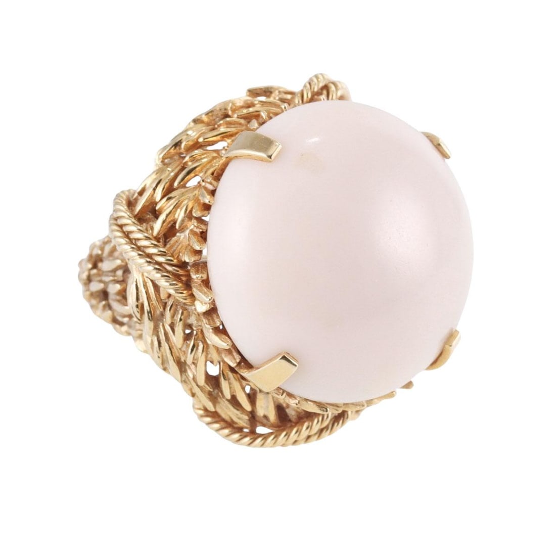 David Webb Coral 18k Gold Ring (1 of 6)