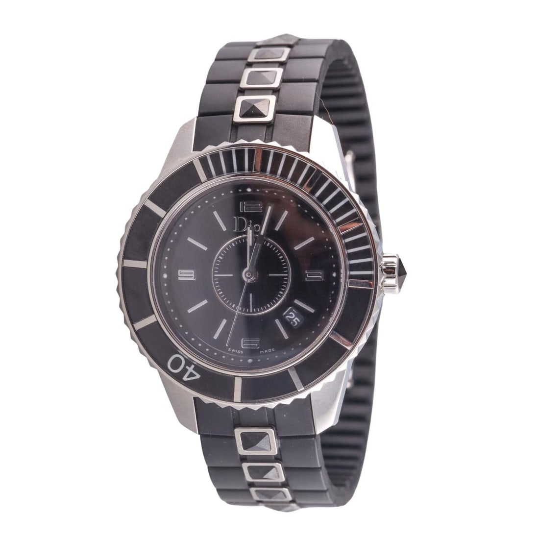 Christian Dior Christal Black Rubber Watch CD11311F (1 of 4)
