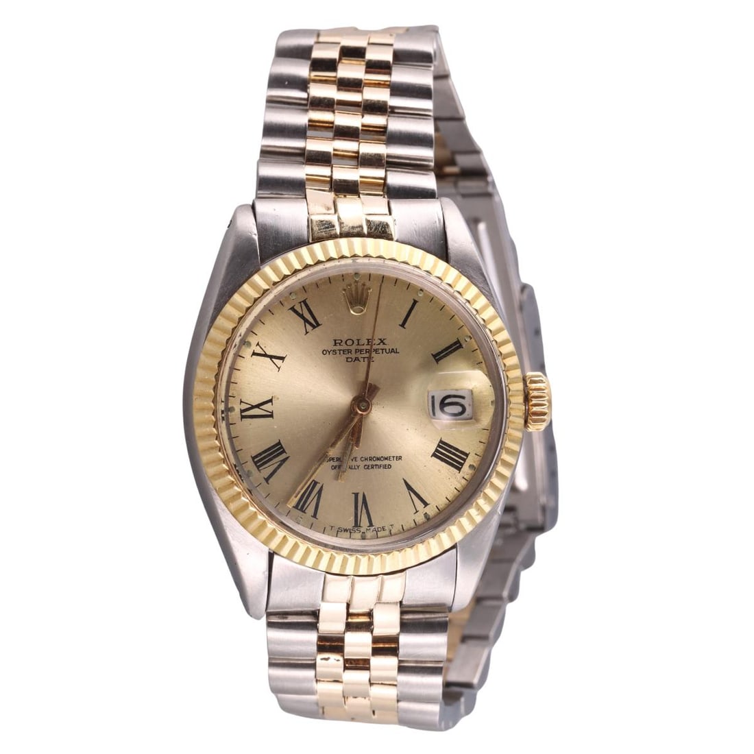 Vintage Rolex Date Two Tone Buckley Dial Watch 1500 (1 of 5)