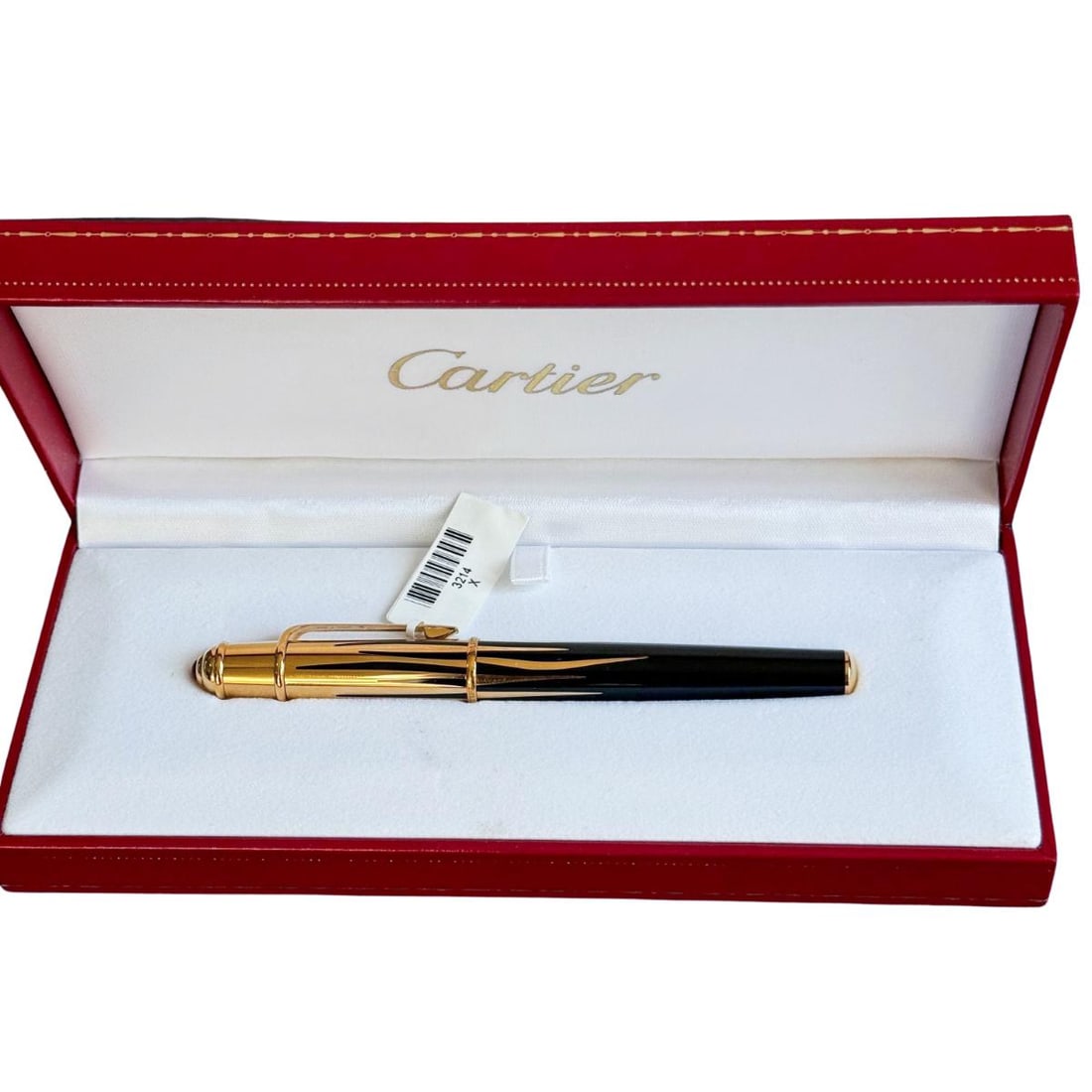 Cartier Diablo Gold Plate Black Lacquer Fountain Pen (1 of 3)