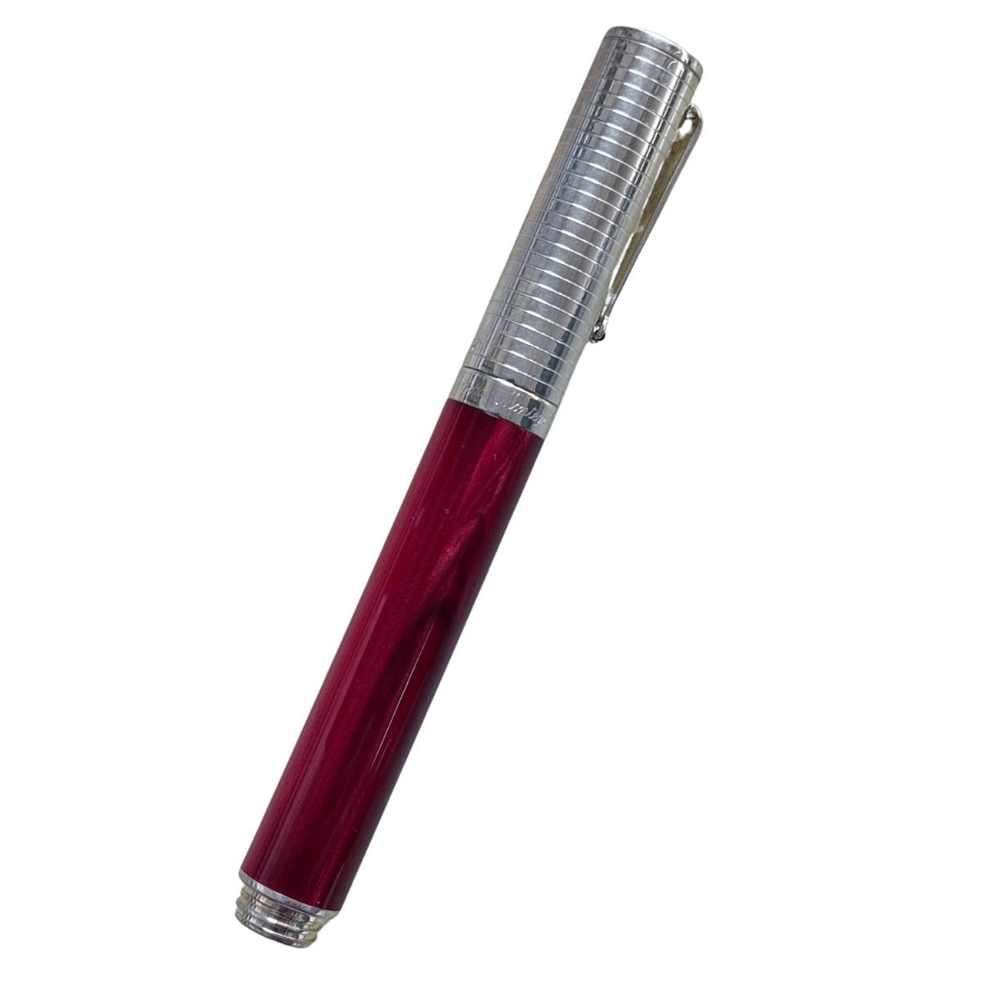 Montegrappa Sterling Silver Red Lacquer Fountain Pen (1 of 4)
