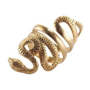 Lalaounis Greece 18k Gold Snake Ring: Metal : 18k Gold Designer : Ilias Lalaounis Gemstone : None Measurements : Ring size 7, top is 45mm long. Marked: : L17, 750, Greece, Lalaounis mark. Weight: : 13.8 grams <