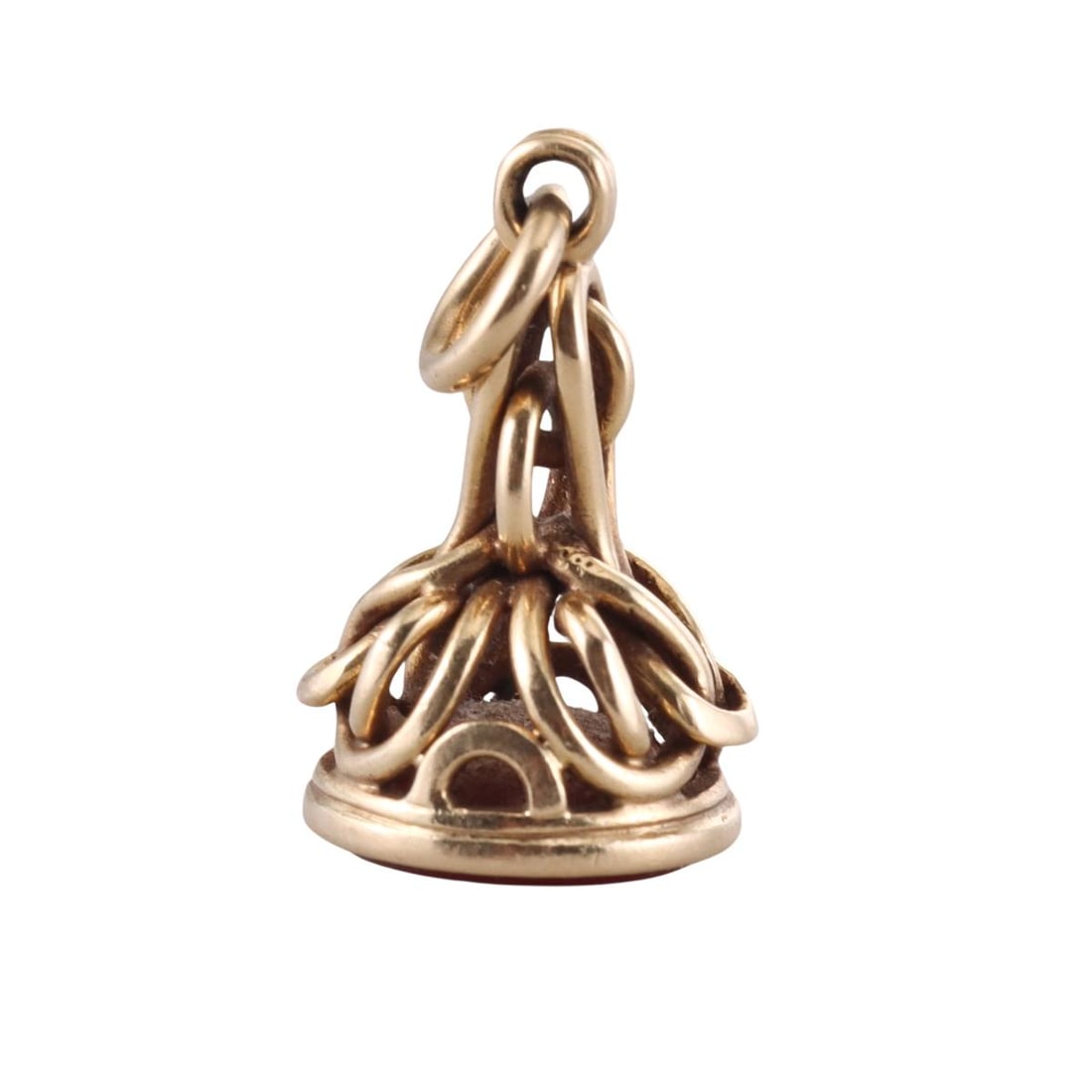 Antique 14k Gold Carnelian Fob Pendant: Metal : 14k Gold Designer : Not Signed Gemstone : Carnelian Measurements : Pendant is 25mm x 12mm. Marked: : Tested 14k. Weight: : 4.1 grams Additional: n/a