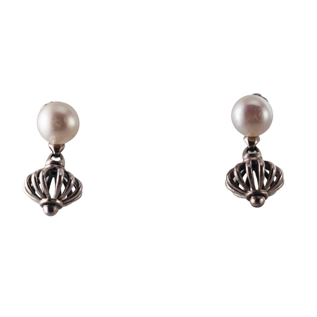 Lagos Caviar Sterling Silver Pearl Earrings (1 of 3)