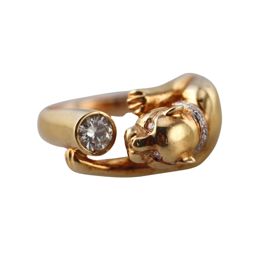 18k Gold Diamond Panther Ring (1 of 5)