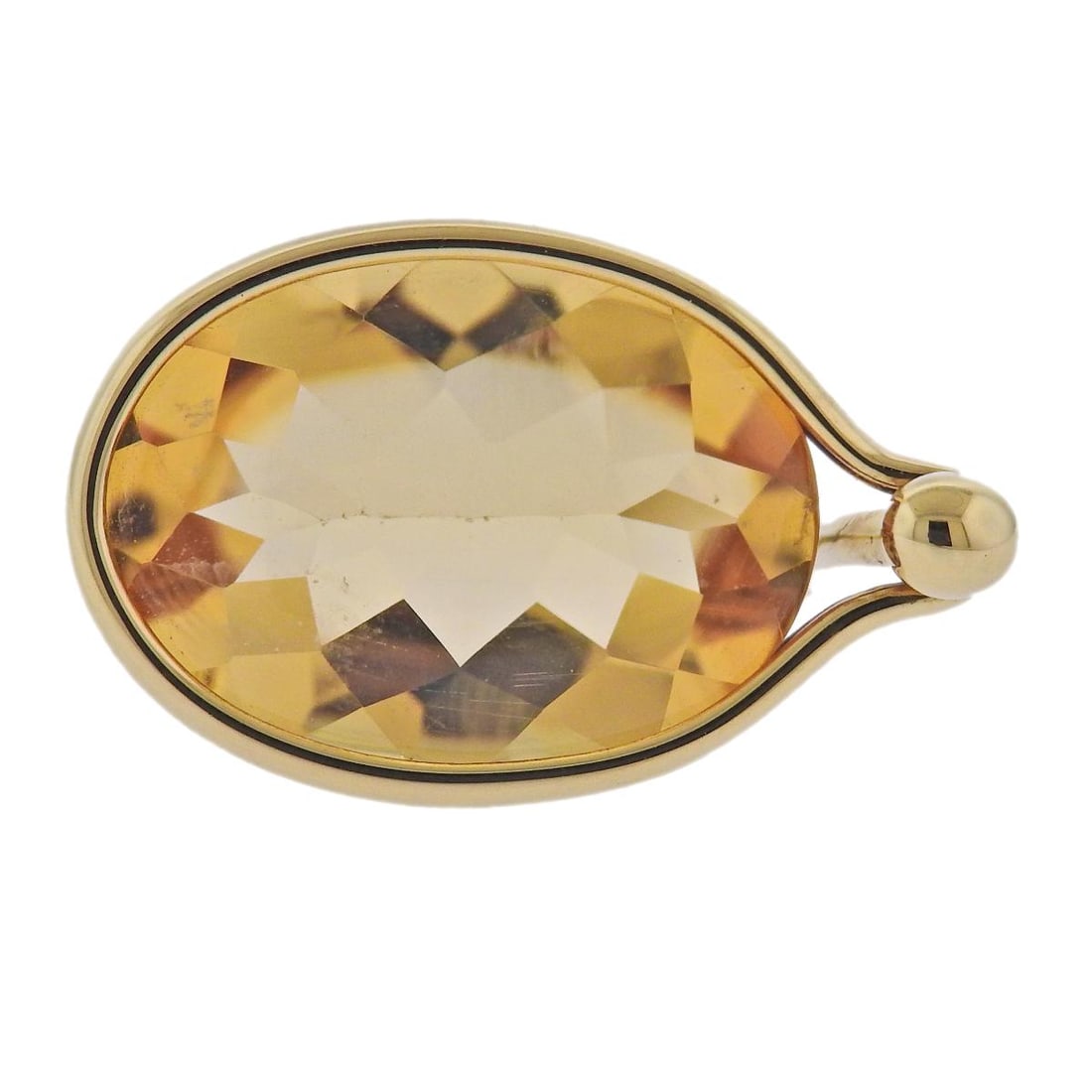 Georg Jensen Savannah 18k Gold Citrine Ring (1 of 5)