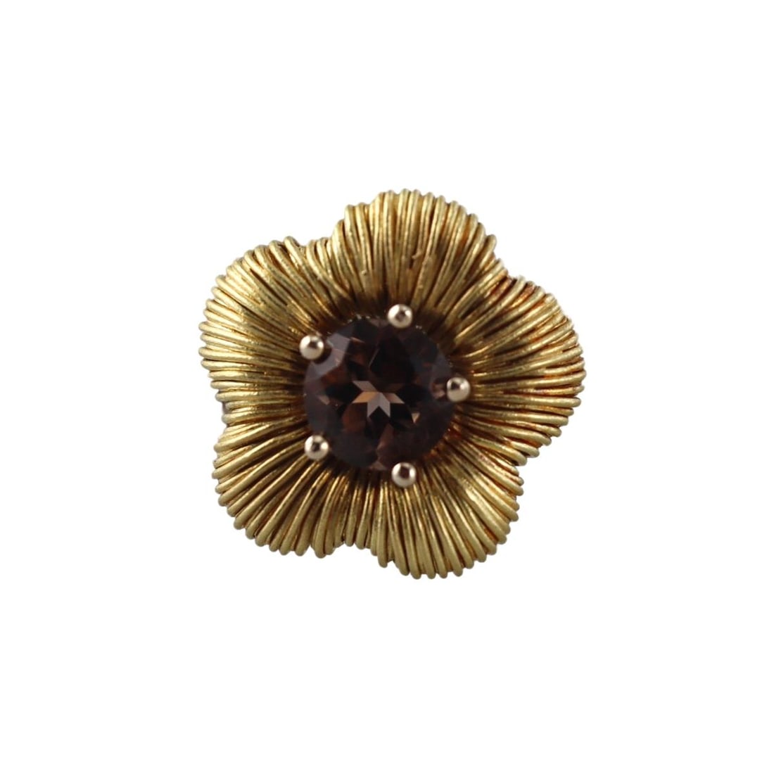 Pasquale Bruni 18k Gold Smokey Topaz Flower Ring (1 of 4)
