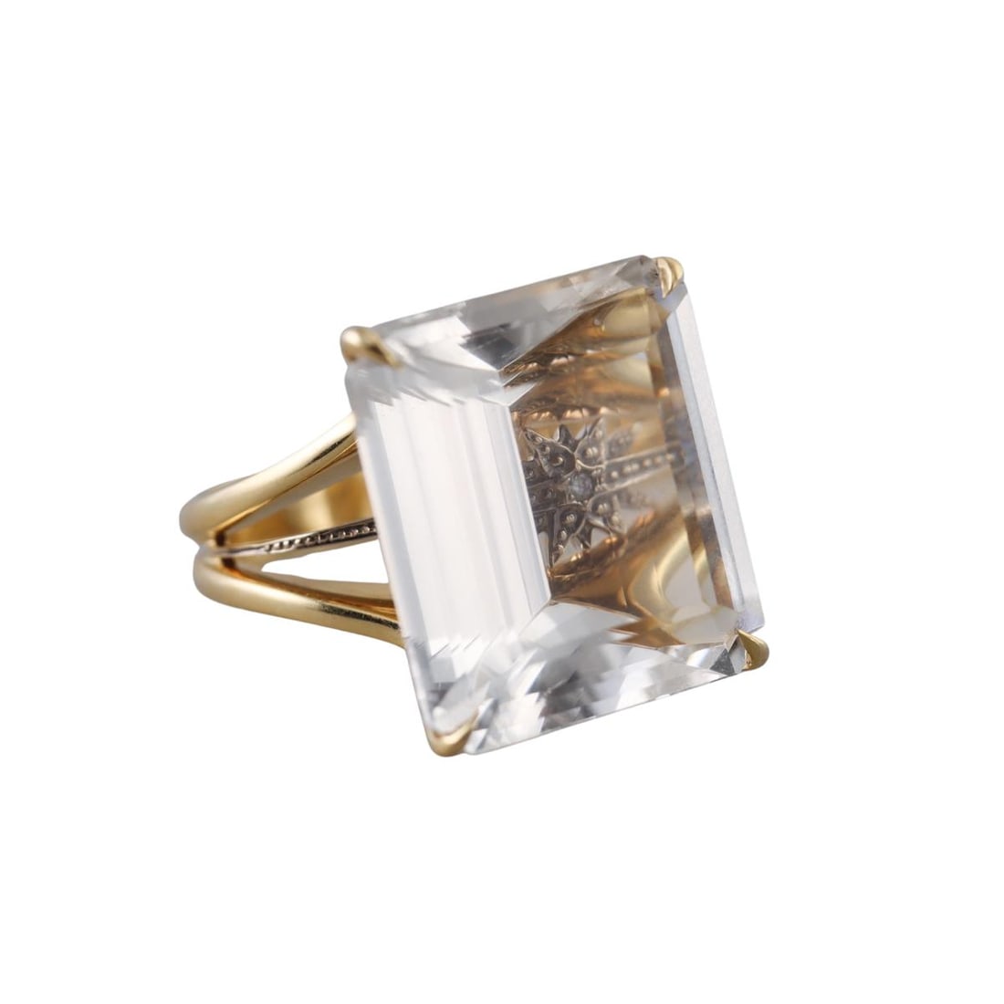 H. Stern 18k Gold Rock Crystal Ring (1 of 6)