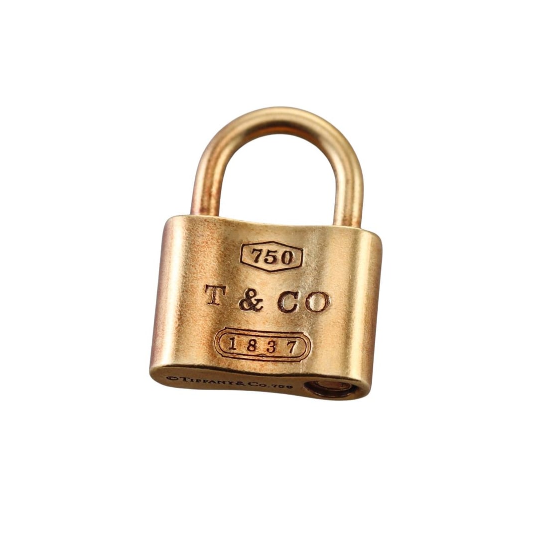Tiffany & Co 18k Gold Padlock Pendant Charm (1 of 3)