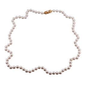 Mikimoto 18k Gold 6-6.5mm Pearl Classic Necklace