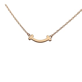 Tiffany & Co T Smile 18k Gold Necklace