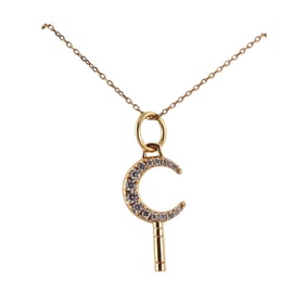 Monica Rich Kosann 18k Gold Diamond Pendant Necklace