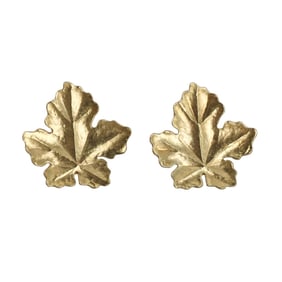 Tiffany & Co Angela Cummings Maple Leaf 18k Gold Earrings