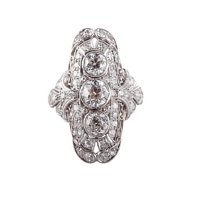 Art Deco Platinum 2.10ctw Diamond Ring