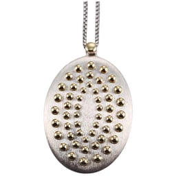John Hardy 18k Gold Silver Medallion Pendant Necklace