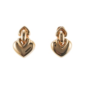 Bulgari Doppio Cuore Yellow Gold Earrings