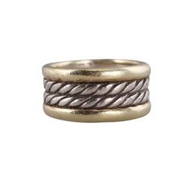 David Yurman 14k Gold Silver Band Ring