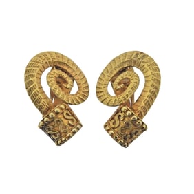 Lalaounis Greece Gold Earrings