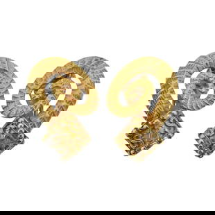 Lalaounis Greece Gold Earrings: Metal : 18k Gold Designer : Ilias Lalaounis Gemstone : None Measurements : Earrings are 30mm x 21mm. Marked: : A21, 750, I. Lalaounis Weight: : 18.1 grams Condition: