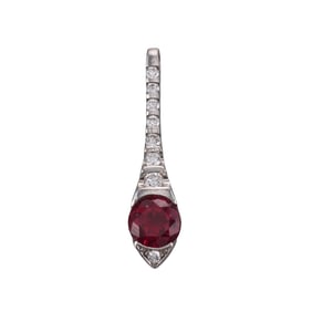 Boodles England Platinum 0.84ct Tourmaline Diamond Pendant