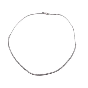 14k White Gold Diamond Necklace