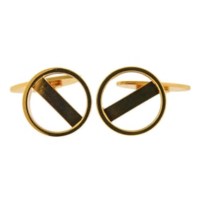 Georg Jensen Modernist Gold Cufflinks No. 1091