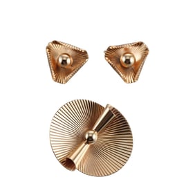 Tiffany & Co Retro 14k Gold Brooch Earrings Set