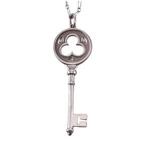 Tiffany & Co 18k Gold Diamond Pendant Necklace