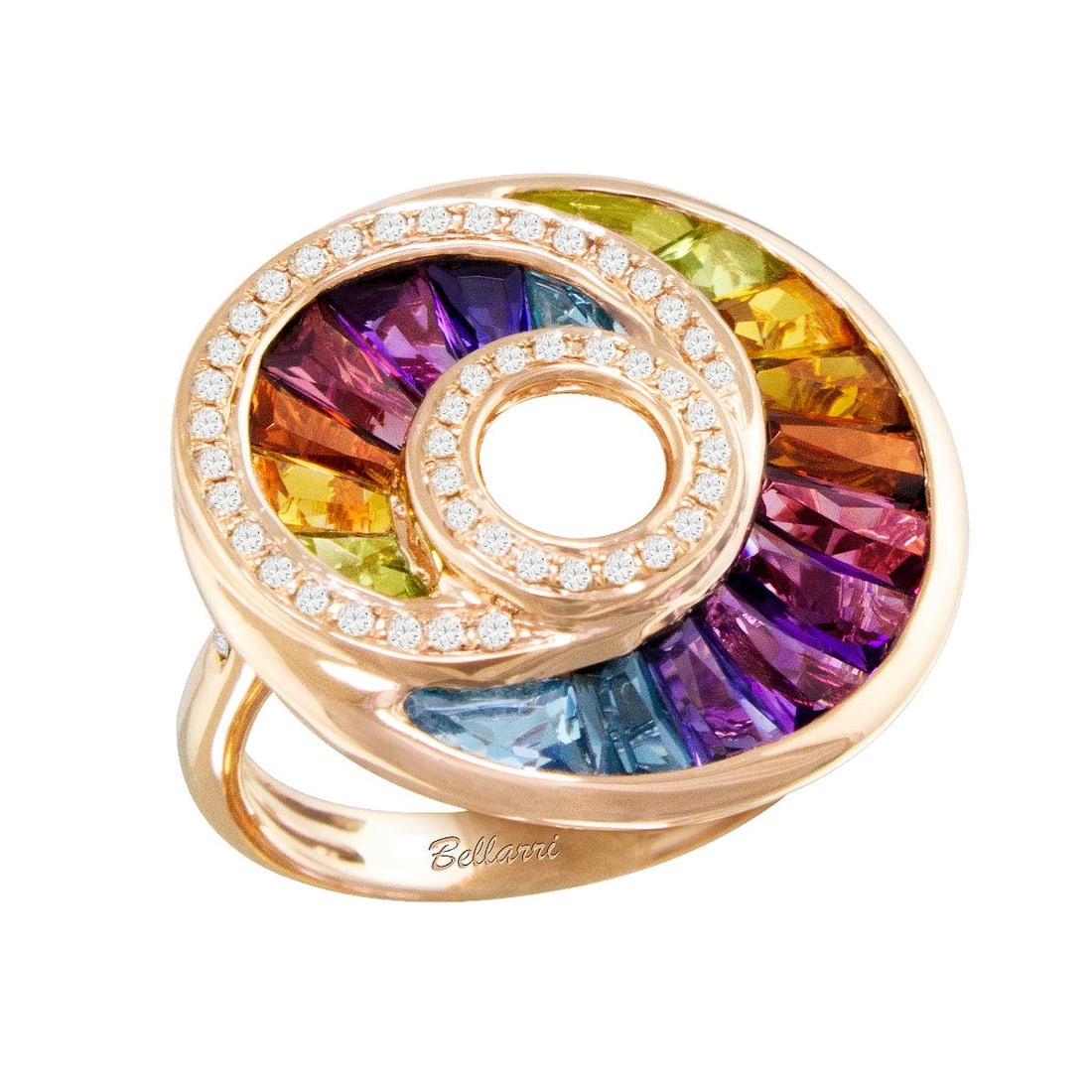 Bellarri The Cove Gold Diamond Multi Gemstone Ring (1 of 4)
