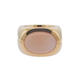 Jochen Pohl 12.47ct Peach Moonstone Rose Gold Ring