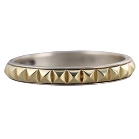 Lagos Caviar 18k Gold Silver Studded Bangle Bracelet