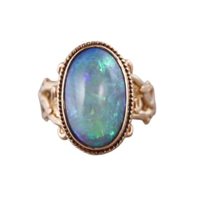 14k Gold 4ct Opal Ring