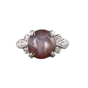 14k Gold Star Sapphire Ring